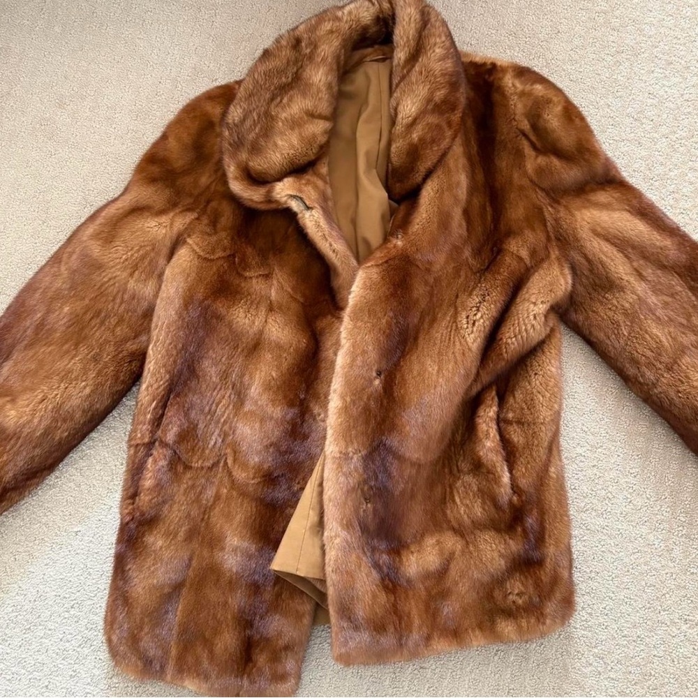 Luxurious Brown Faux Fur Coat